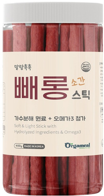 올가밀 강아지 말랑촉촉 빼롱스틱, 400g, 1개, 소간