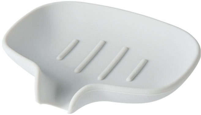 리빙홈디테일 실리콘 물빠짐 비누 받침대 LHD-078, 라이트그레이, 1개