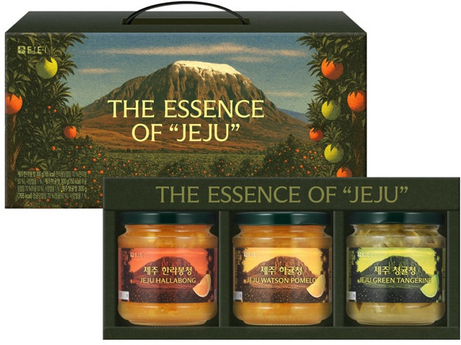 담터 제주 액상차 3종 선물세트, 1세트, 한라봉청 300g + 하귤청 300g + 청귤청 300g