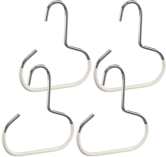 리빙홈디테일 다용도 벨트 넥타이 수납 모자 정리대 LHD-072, 화이트, 4개