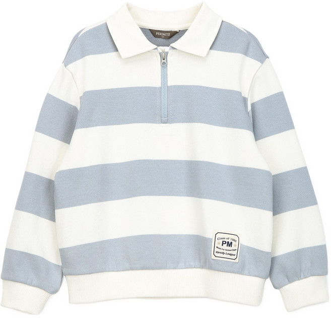 Perimitz 兒童半拉鍊撞色Polo衫 P2611T101