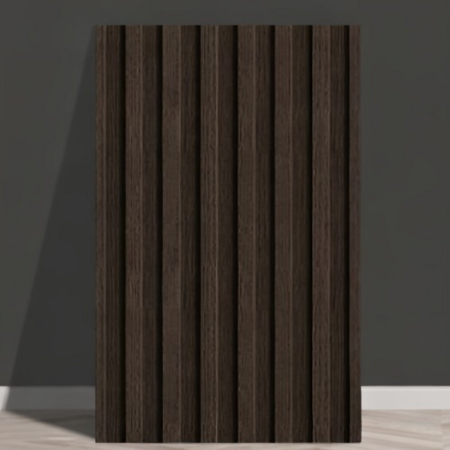 짱아하우스 3D 템바보드 스티커 거실 침실 TV 배경 벽지 10p, 다크 브라운