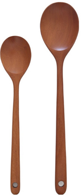 니코트 우드 만능 요리스푼 2종 세트, 1세트, 스푼 2종