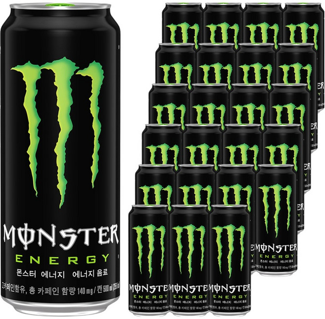 몬스터에너지 드링크 그린, 500ml, 24개