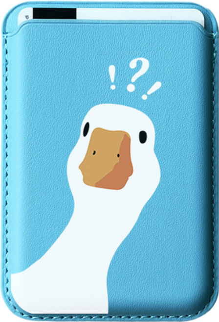 Delirium 可愛小鴨設計 MagSafe 卡夾, 藍色, 1個