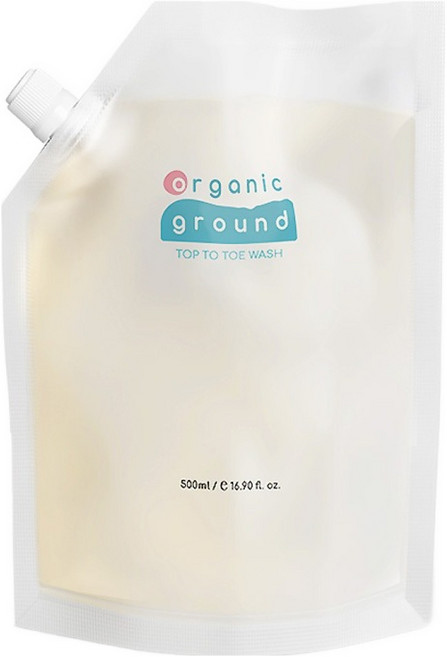 오가닉그라운드 올인원 탑투토 워시 리필, 500ml, 1개