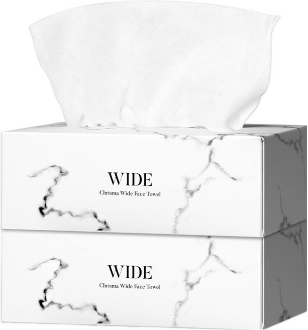 크리스마 더마랩 와이드 인견 페이스 타올, 2개, 80개입