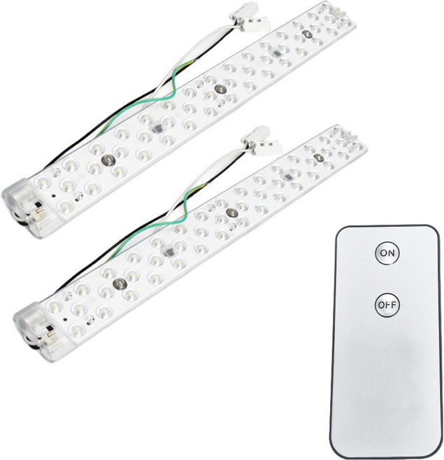 KDT LRF 방등 주방 거실 LED 모듈 25W 2p + 리모컨 세트, 주백색, 1세트