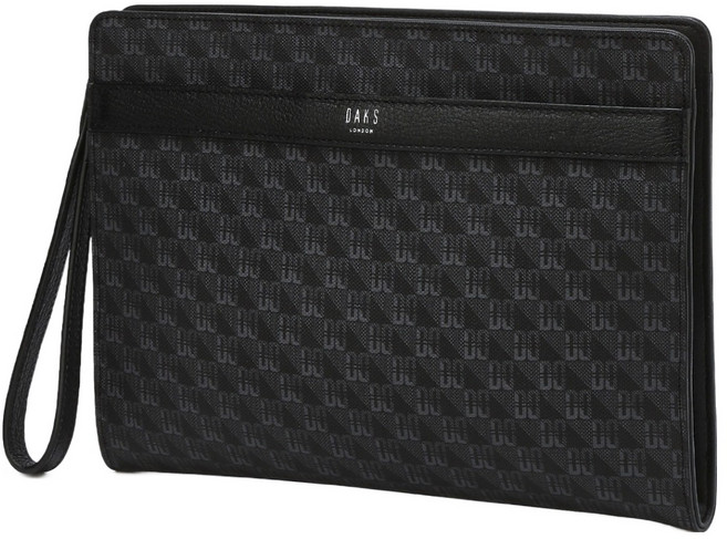 닥스 남성용 클러치 루이스 그리드 DD 패턴 PVC 클러치