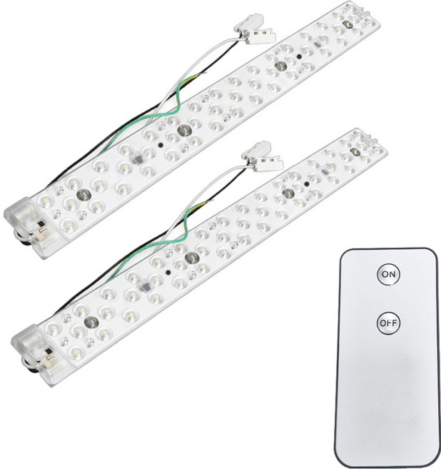 KDT LRF 房間燈 廚房 客廳 LED 模組 30W 2入 + 遙控器組, 晝光色, 1套