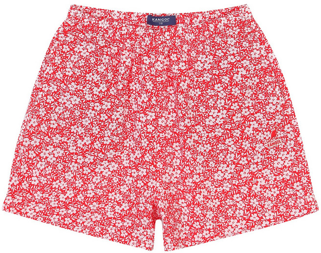 KANGOL KIDS 兒童花卉圖案人造絲短褲 PB 0402