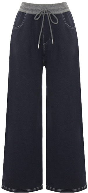 샐리 여성용 스티치 데님배색 밴딩팬츠 I6A-CPT001