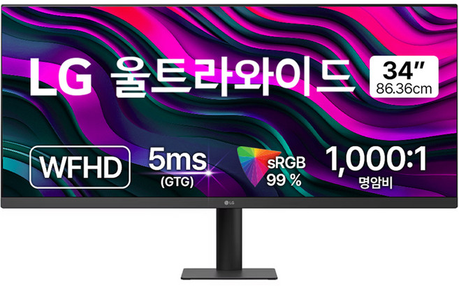 LG전자 WFHD 울트라와이드 모니터 방문설치, 86.36cm, 34U511A