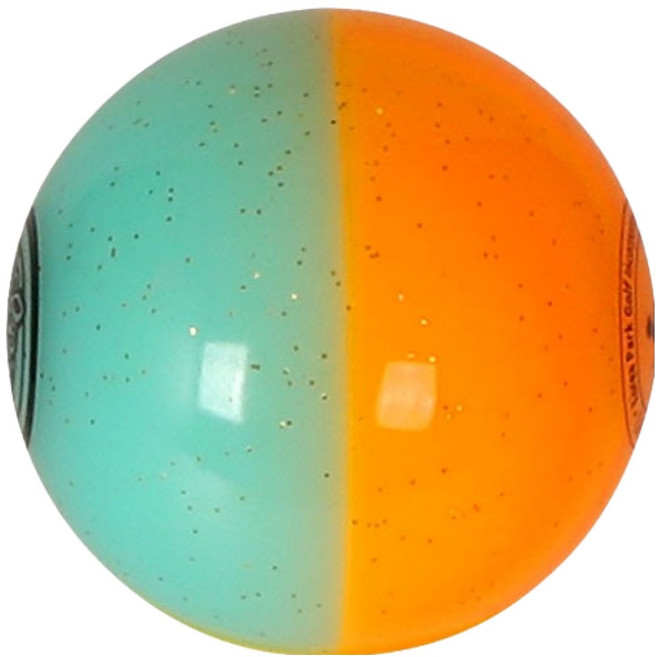 부쿠로혼마 펄 투톤 파크골프공 4피스 6cm B5FUPB05, 그린 + 오렌지, 1개, 1개입
