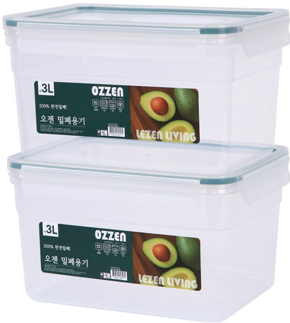 Regen Living Ozen 分裝用密封容器, 2個, 3L