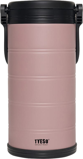 TYESO 泰碩 304不鏽鋼大容量手提冰桶, 藕粉色, 1個, 6.6L