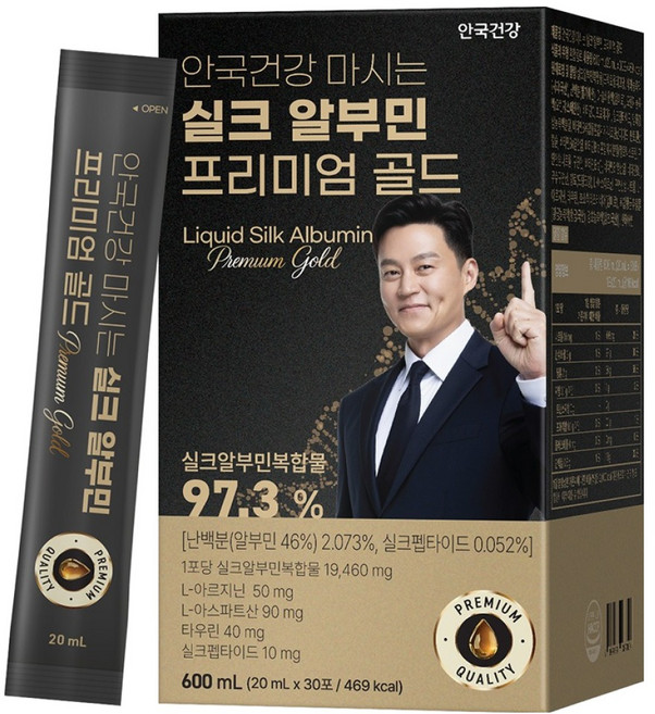안국건강 마시는 실크 알부민 프리미엄 골드 30p, 1개, 600ml