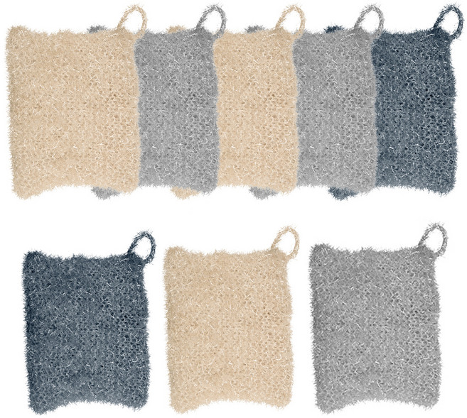 데이젤 사각 손뜨개 수세미 8p 세트, 1세트