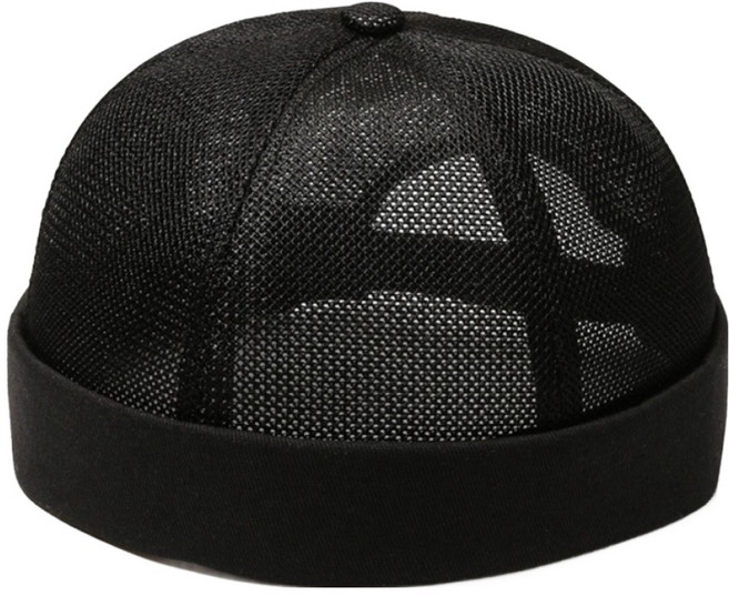 네오 원형 전체매쉬 조리모자, 블랙, 1개