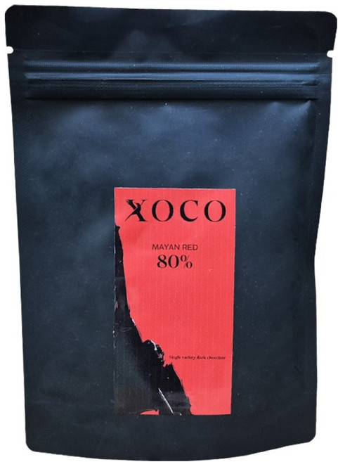 XOCO 瑪雅紅 80% 巧克力豆調溫巧克力, 60g, 1個