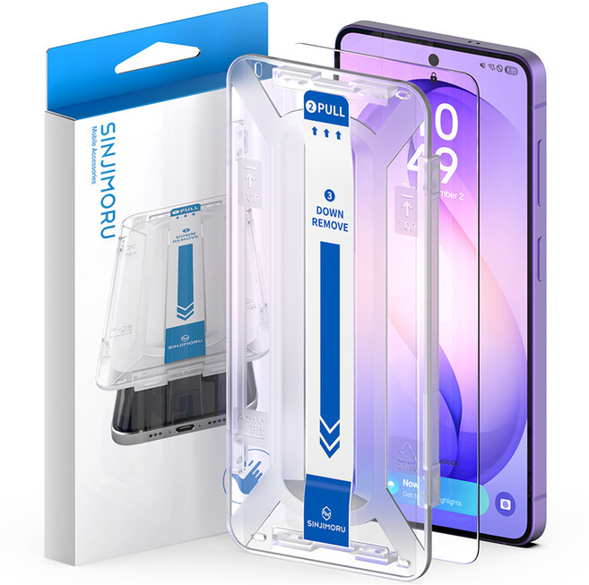 신지모루 AR 프로 하이포지션 무반사 고화질 강화유리 EZ틀 휴대폰 액정보호필름 세트, 1세트