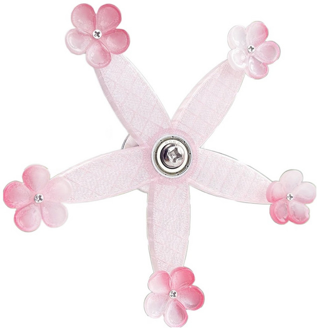 랜보어 앵무새 플라워 회전 장난감 11.5 x 3.4 cm, 핑크, 1개