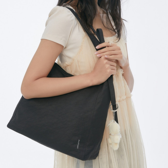 JILLSTUART 綁綁尼龍蝴蝶結亮點肩揹包