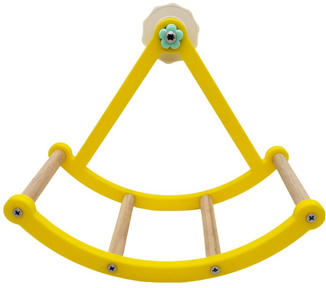 랜보어 앵무새 스윙 바이킹 장난감 21.6 x 11.5 x 17.4 cm, 옐로우, 1개