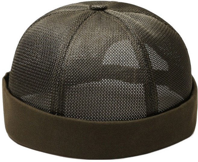 네오 원형 전체매쉬 조리모자, 카키색, 1개