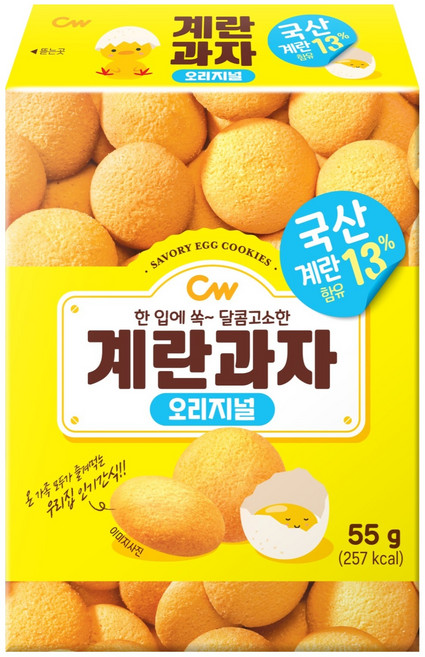 청우식품 계란과자 오리지널, 1개, 55g