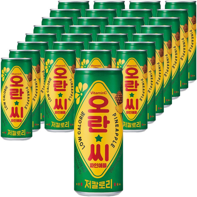 오란씨 파인애플 탄산음료, 250ml, 30개
