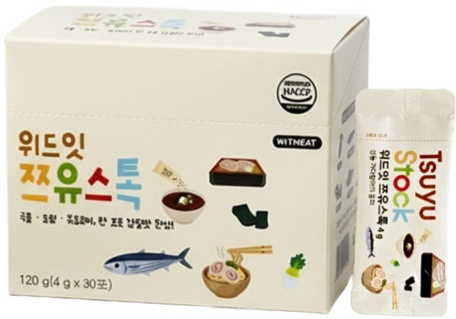 위드잇 가루형 쯔유스톡 30p, 120g, 1개, 쯔유맛