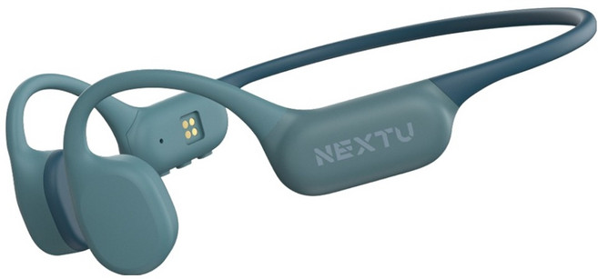 넥스트유 이어비트 B1 블루투스 5.4 내장 32GB 메모리 수영 런닝 전용 골전도 블루투스 이어폰, 슬레이트블루, BT70-EAR BL