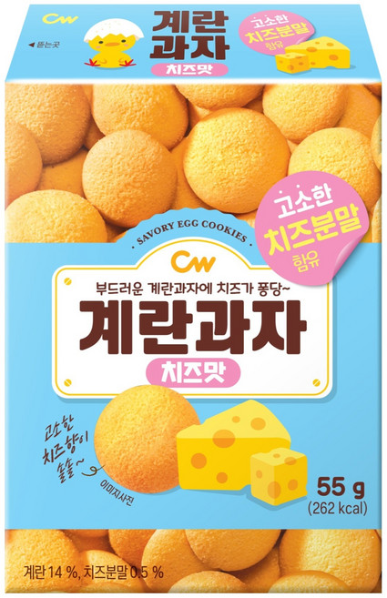 청우식품 계란과자 치즈맛, 55g, 1개