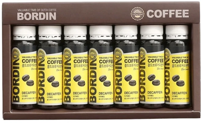 보르딘 앰플형 디카페인 콜드브루 더치커피, 1개, 7개입, 25ml - 쿠팡