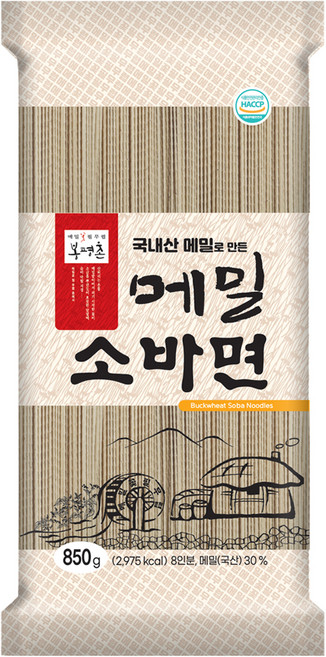 봉평촌 국내산 메밀로 만든 메밀 소바면, 1개, 850g
