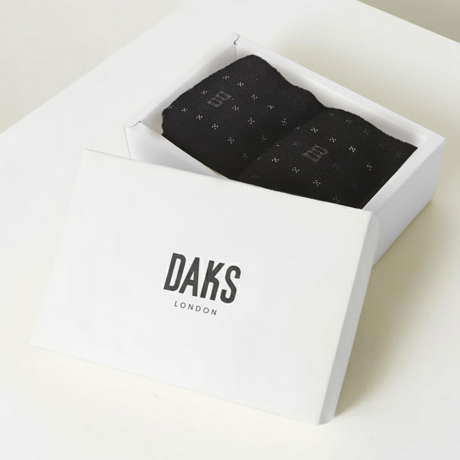 닥스 남성용 별패턴 DD로고 중목 양말 2켤레