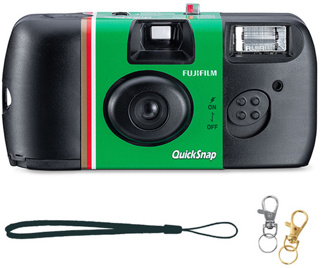 후지필름 퀵스냅 + DIY필름통 키링고리 2p + 핸드스트랩 세트, 1세트