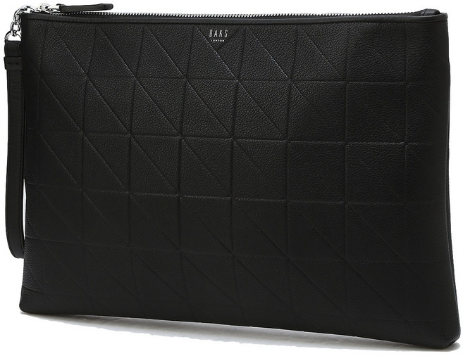 닥스 남성용 그리드 맥시 패턴엠보 소가죽 클러치