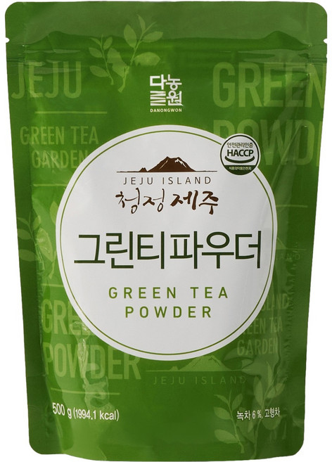 Danongwon 濟州綠茶粉, 500g, 1個, 1入