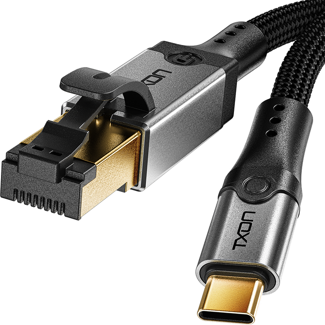 티엑스온 C타입 to 랜선 RJ45 랜 케이블, 2m, 1개