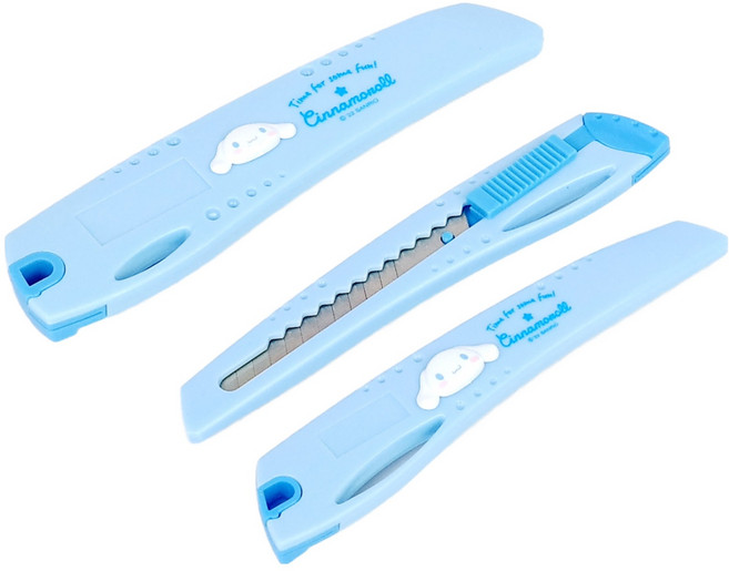 바이하츠 시나모롤 컷터칼 소 2p + 컷터칼 대 세트, 1세트