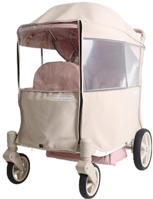 폼포라 N2 유아웨건 전용 방풍커버, 베이지, 1개