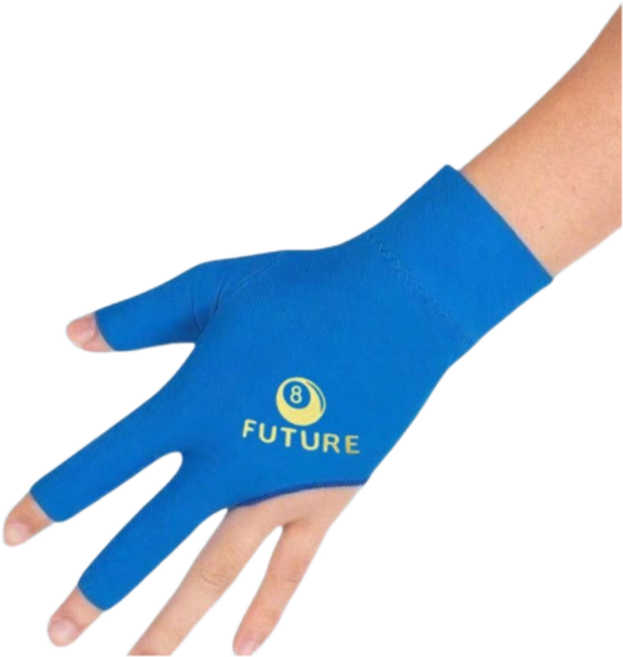 넥솔라 편안한 그립감 미끄럼방지 세손가락 당구 장갑 왼손착용, 블루, 1개