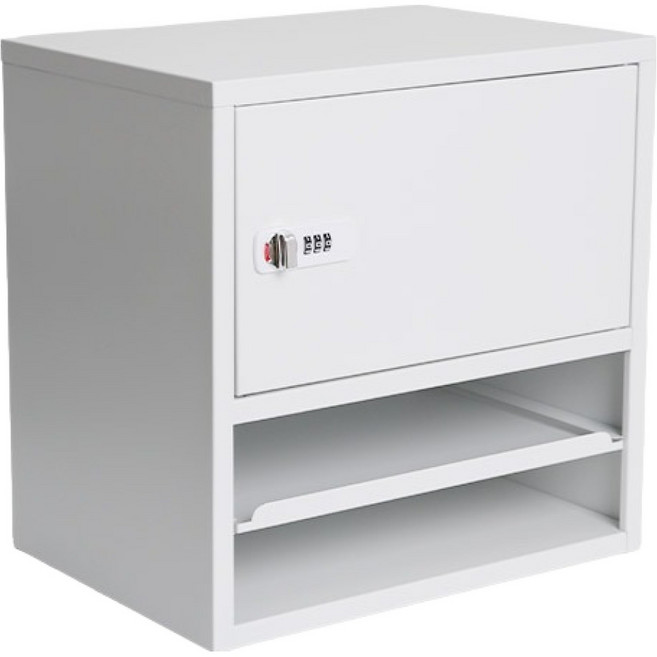 히키스 컴팩디자인 프라이빗 오피스 스틸 미니금고 2단 서랍장 MS20, 화이트