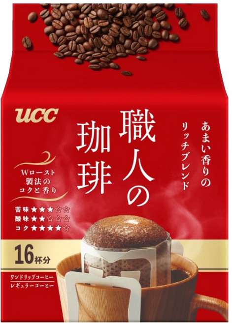 ucc 職人特調濃鬱綜合濾掛式咖啡, 7g, 16入, 1個