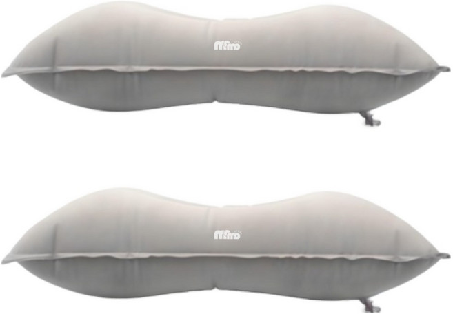 모모 캠핑 사각 에어베개, 그레이, 2개