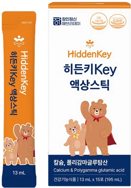 장인정신에브리데이 히든키 Key 칼슘 액상스틱 15p, 195ml, 1개 - 쿠팡