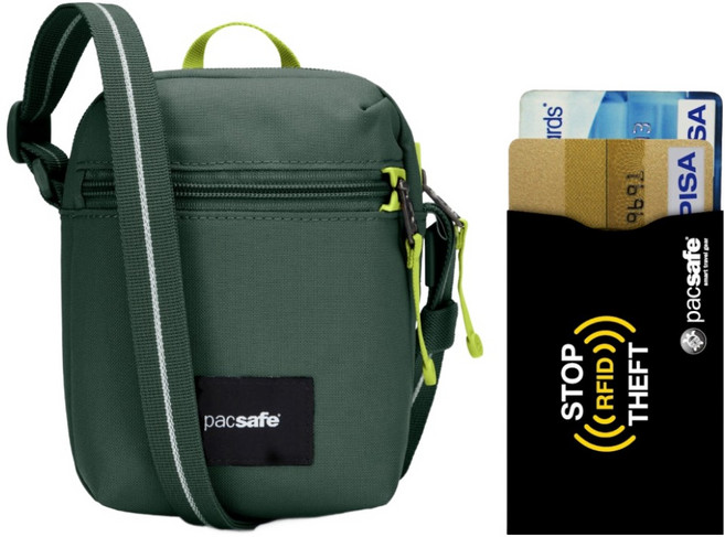 팩세이프 GO 마이크로 크로스바디백 + 카드슬리브 2p 세트