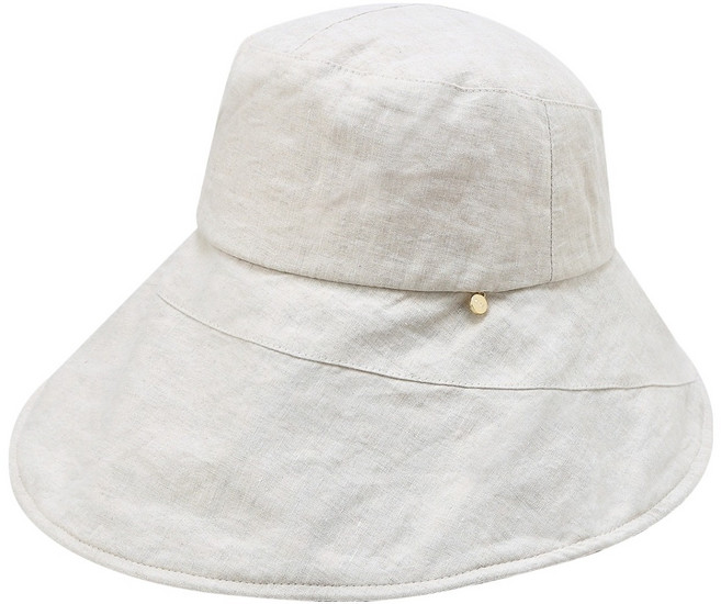 닥스 여성용 체크배색 린넨 플로피햇